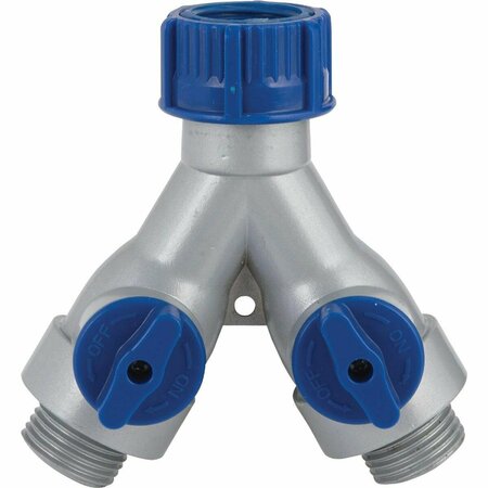 BEST GARDEN Poly Full Flow Y-Connector Hose Shutoff Valve 39017